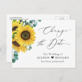 延期されたユーカリのヒマワリの日付の変更 ポストカード (正面/裏面)