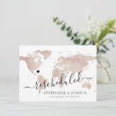 延期された予定の目的地の結婚式タンマップ 案内状 (スタンド正面)