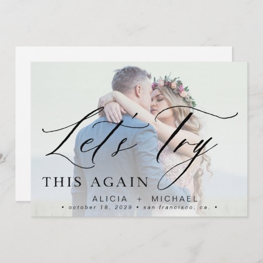 延期された写真結婚の日付を救変更 セーブザデート (正面/裏面)