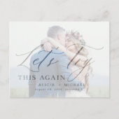 延期された写真結婚の日付を救変更 案内ポストカード (正面)