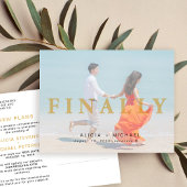 延期された写真結婚の日付を救変更 案内ポストカード