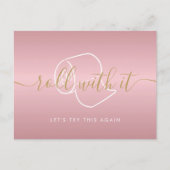 延期された取り消されたシックバラ金ゴールドの変更 ポストカード (正面)