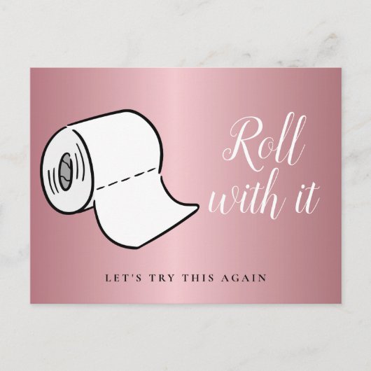 延期された取り消し日のバラ金ゴールド ポストカード (正面)