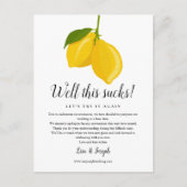 延期された取り消し済みレモンの写真の変更 ポストカード (正面)