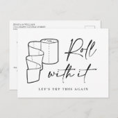 延期された取消しの日付の変更 ポストカード (正面/裏面)