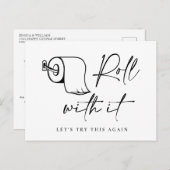 延期された取消しの日付の変更 ポストカード (正面/裏面)