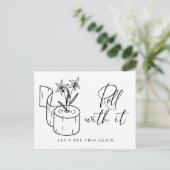 延期された取消しの日付の変更 ポストカード (スタンド正面)