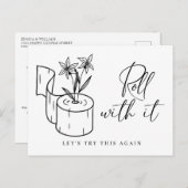 延期された取消しの日付の変更 ポストカード (正面/裏面)