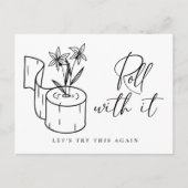 延期された取消しの日付の変更 ポストカード (正面)