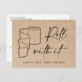 延期された取消の日付の変更イベント ポストカード (正面/裏面)