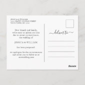 延期された取消の日付の変更イベント ポストカード (裏面)