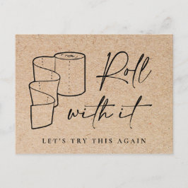 延期された取消の日付の変更イベント ポストカード