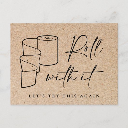 延期された取消の日付の変更イベント ポストカード (正面)