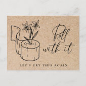 延期された取消の日付の変更イベント ポストカード (正面)