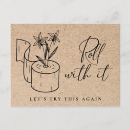 延期された取消の日付の変更イベント ポストカード