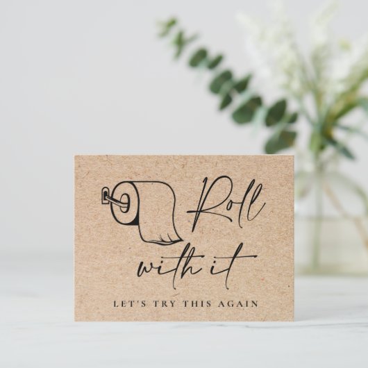 延期された取消の日付の変更イベント ポストカード (スタンド正面)