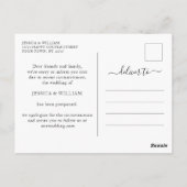 延期された取消の日付の変更イベント ポストカード (裏面)