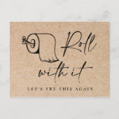 延期された取消の日付の変更イベント ポストカード (正面)