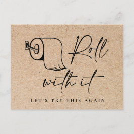 延期された取消の日付の変更イベント ポストカード