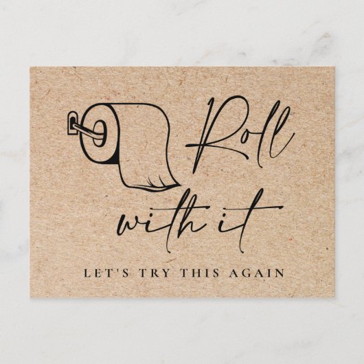 延期された取消の日付の変更イベント ポストカード (正面)