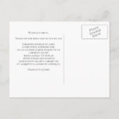 延期された待ち時間の結婚最後の価値がある結婚した 案内ポストカード (裏面)