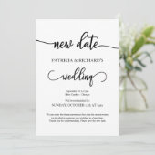延期された新しい結婚日付の発表 招待状 (スタンド正面)