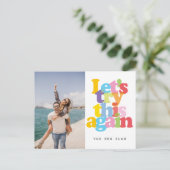 延期された日付のイベントの写真のカラフル変更 ポストカード (スタンド正面)