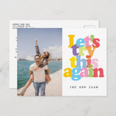 延期された日付のイベントの写真のカラフル変更 ポストカード (正面/裏面)