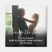 延期された日付のスク結婚リプトの写真の変更 マグネット (正面)