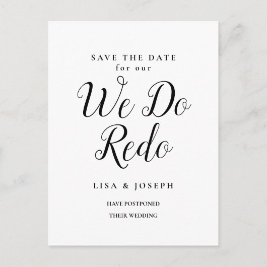 延期された日付の変更やり直し 案内ポストカード (正面)