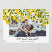 延期された日付の変更イベントレモンの写真 セーブザデート (正面/裏面)