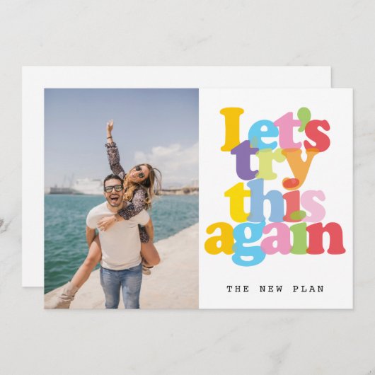 延期された日付の変更キャンセルされたイベント写真 セーブザデート (正面/裏面)