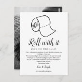 延期された日付の変更キャンセルされたイベント写真 ポストカード (正面/裏面)