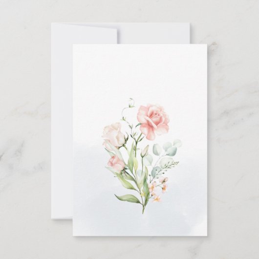 延期された日付の変更バラエレガントユーカリ 招待状 (裏面)