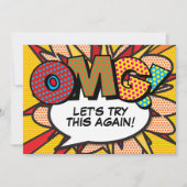 延期された日付の新しい計画おもしろいのモダン変更 招待状 (正面)