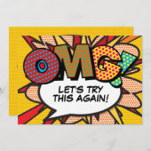 延期された日付の新しい計画おもしろいのモダン変更 招待状 (正面/裏面)