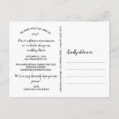 延期された日付結婚の4つの写真のコラージュの変更 ポストカード (裏面)