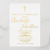 延期された最初の聖餐式 箔招待状 (正面)