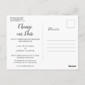 延期された木材を変更するスクリプ素朴ト ポストカード (裏面)