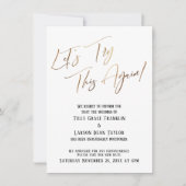 延期された発表をもう一度結婚やってみよう 招待状 (正面)