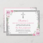 延期された発表ピンクのフローラ第1通信 ポストカード (正面/裏面)