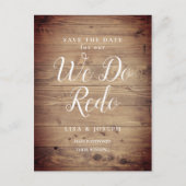 延期された素朴やり直し日の変更 ポストカード (正面)