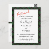 延期された結婚シンクレアクランタータンチェックプレイド ポストカード (正面/裏面)