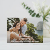 延期された結婚フローラ金ゴールド写真 案内状 (スタンド正面)