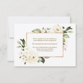 延期された結婚フローラ金ゴールド写真 案内状 (裏面)