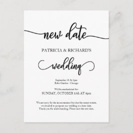 延期された結婚式のご案内 ポストカード