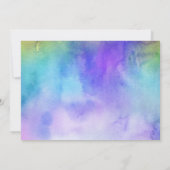 延期された結婚式の水彩画「新しい計画」カード 招待状 (裏面)