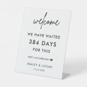 延期された結婚披露宴に応じた披露宴 台座サイン (正面)