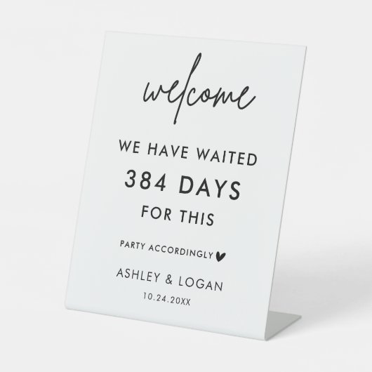 延期された結婚披露宴に応じた披露宴 台座サイン (正面)