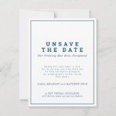 延期された結婚日付の変更の保存を解除する セーブザデート (正面)